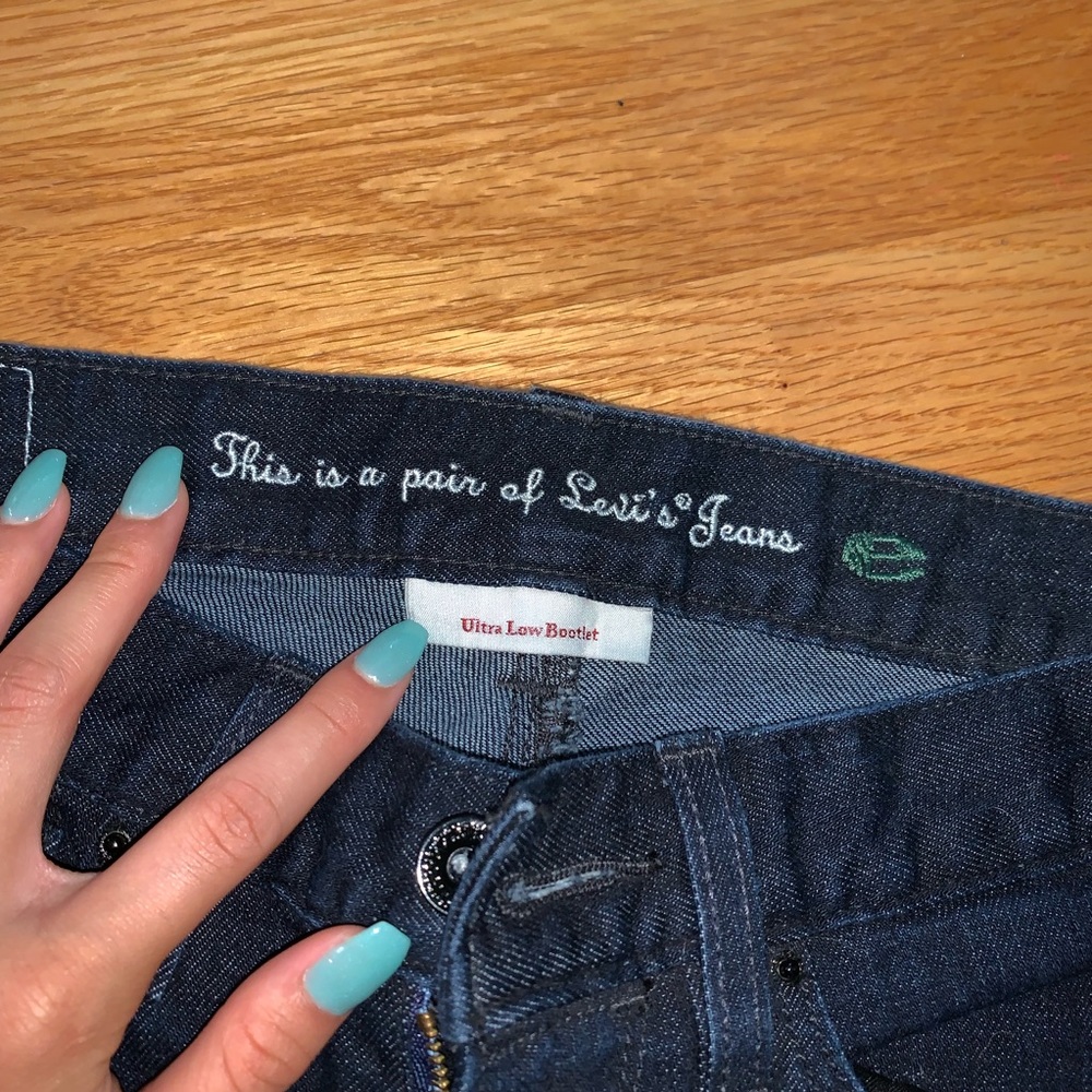 Vintage Levi’s Low Boot Cut dark wash denim jeans